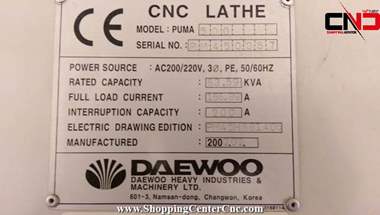 سنگین تراش سی ان سی دو محور DAEWOO PUMA 500 ساخت کره جنوبی